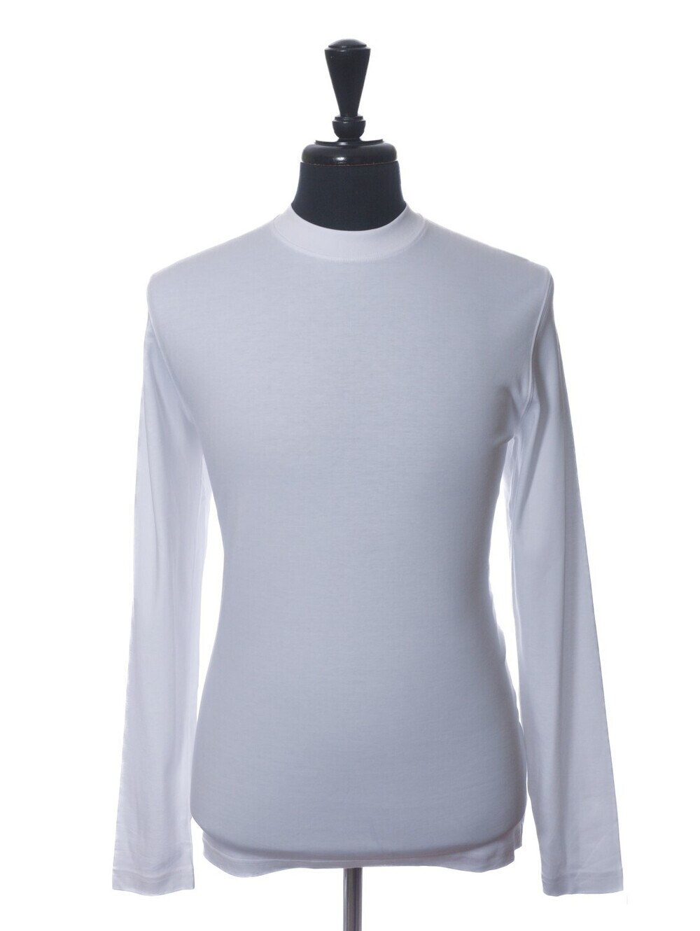 Robert Barakett White Pima Cotton Long Sleeve T-Shirt L 36998